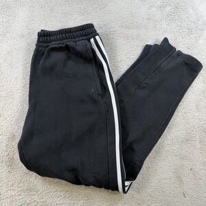 Adidas Sweatpants Mens Small Black Drawstring Pocket Gym Active Zip Ankle